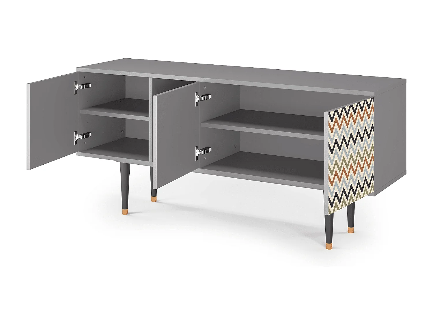 Mobile TV - 150х69х41 cm - T5 - Bright Ripple, Grigio