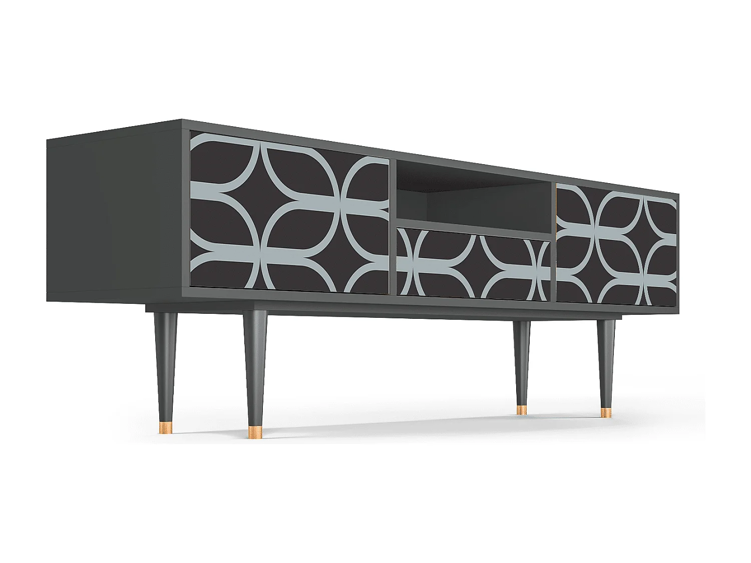 Meuble TV - 170х59х41 cm - T6 - Braided Blue, Anthracite