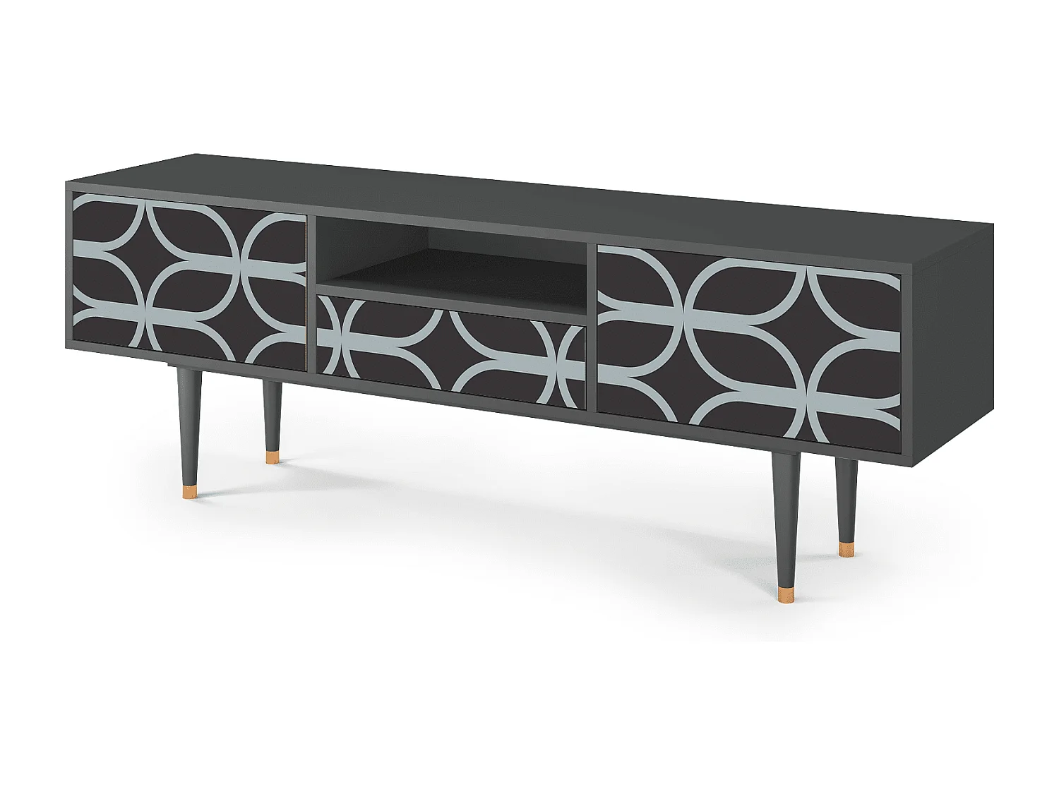 Meuble TV - 170х59х41 cm - T6 - Braided Blue, Anthracite