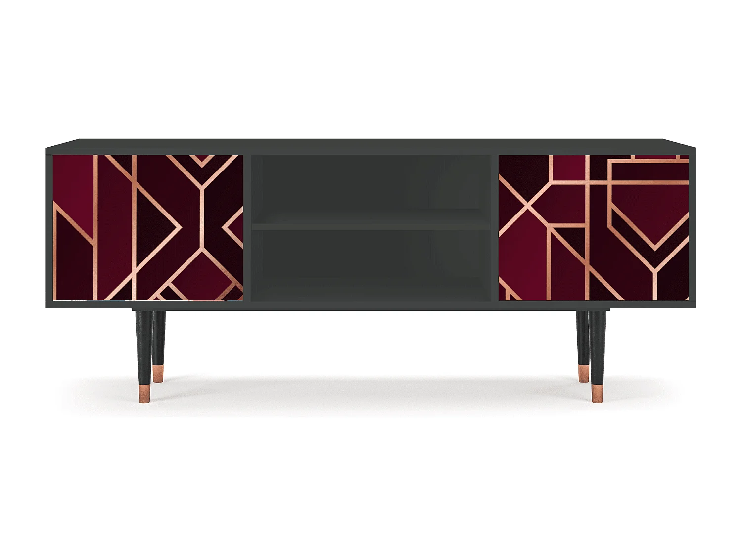 TV-Möbel - 170х69х48 cm - T2 - Burgundy Jewelery, Anthrazit