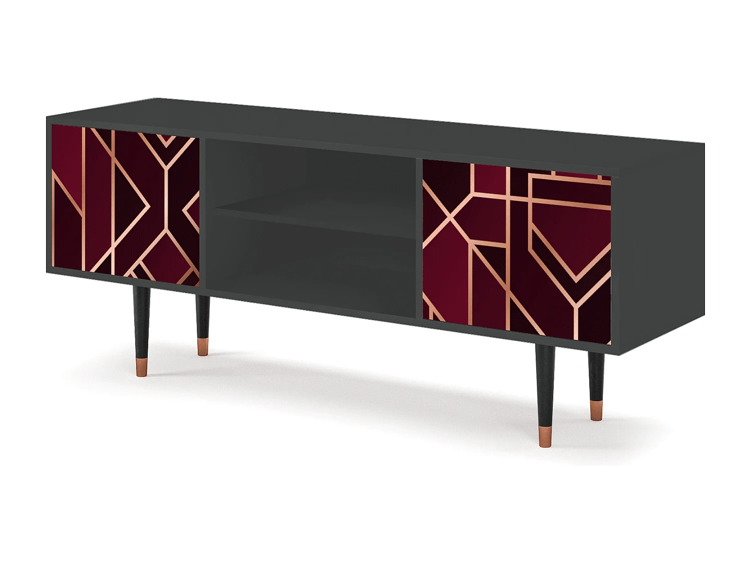 Meuble TV - 170х69х48 cm - T2 - Burgundy Jewelery, Anthracite