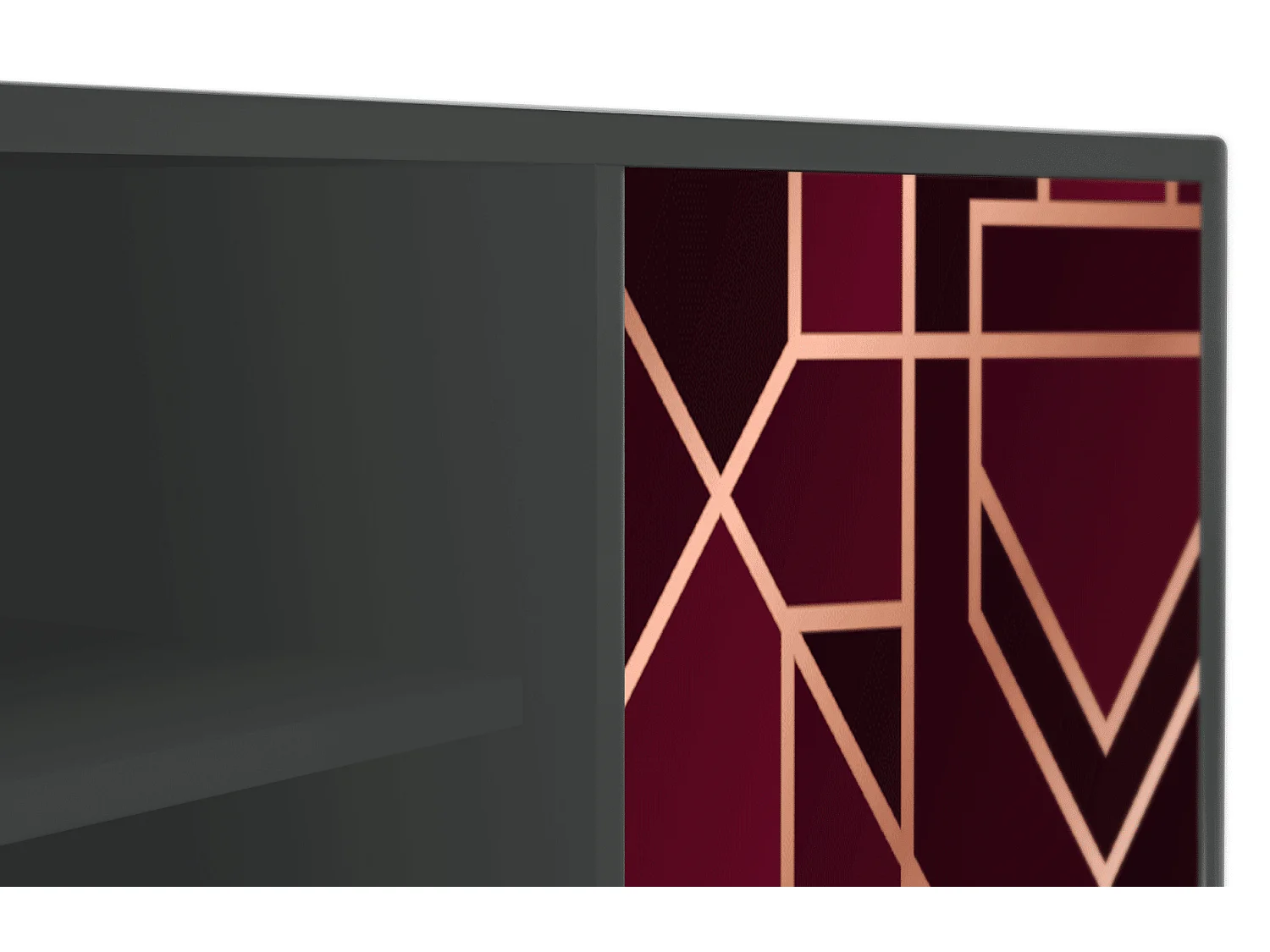 Meuble TV - 170х69х48 cm - T2 - Burgundy Jewelery, Anthracite