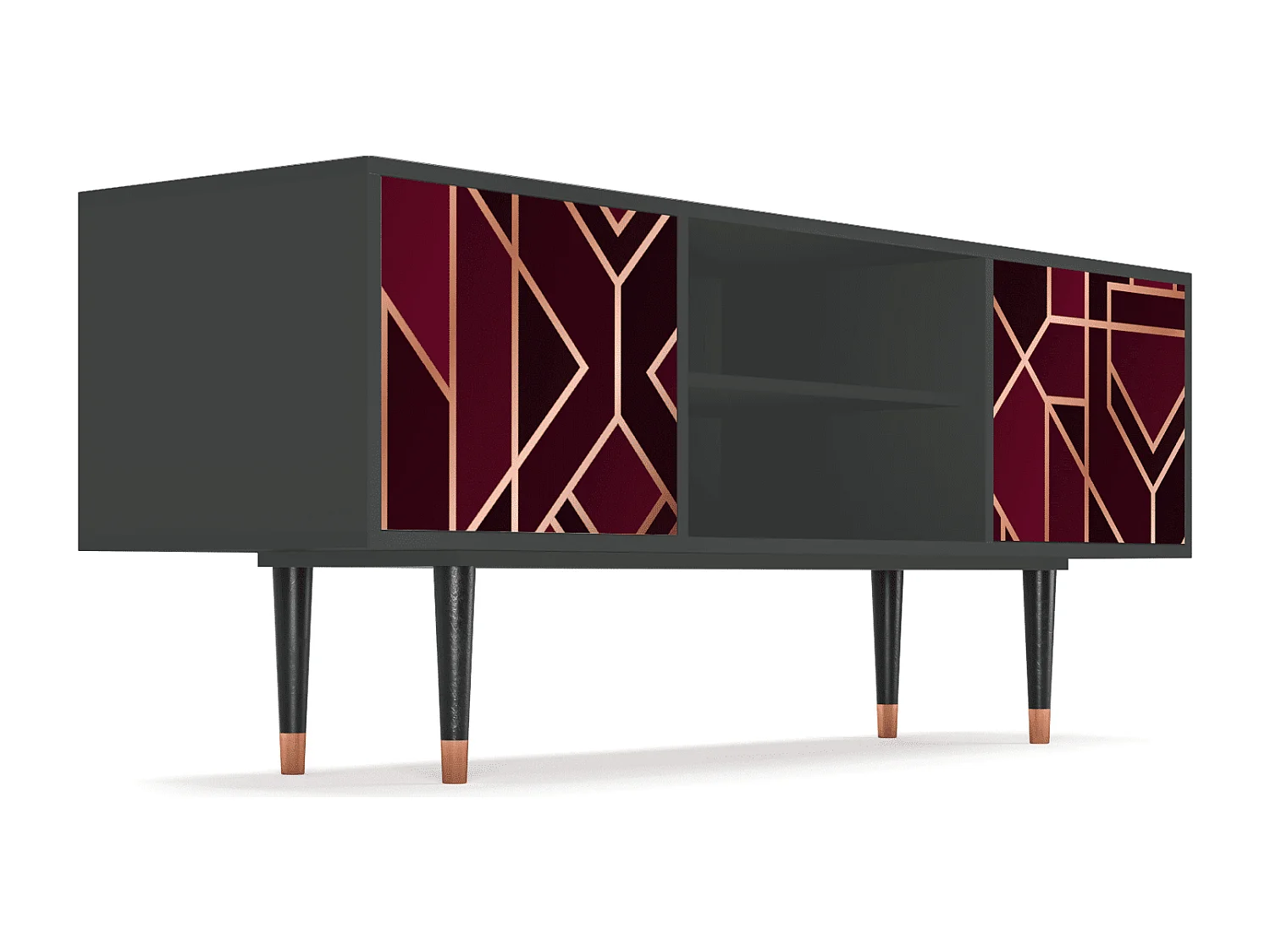 TV-Möbel - 170х69х48 cm - T2 - Burgundy Jewelery, Anthrazit