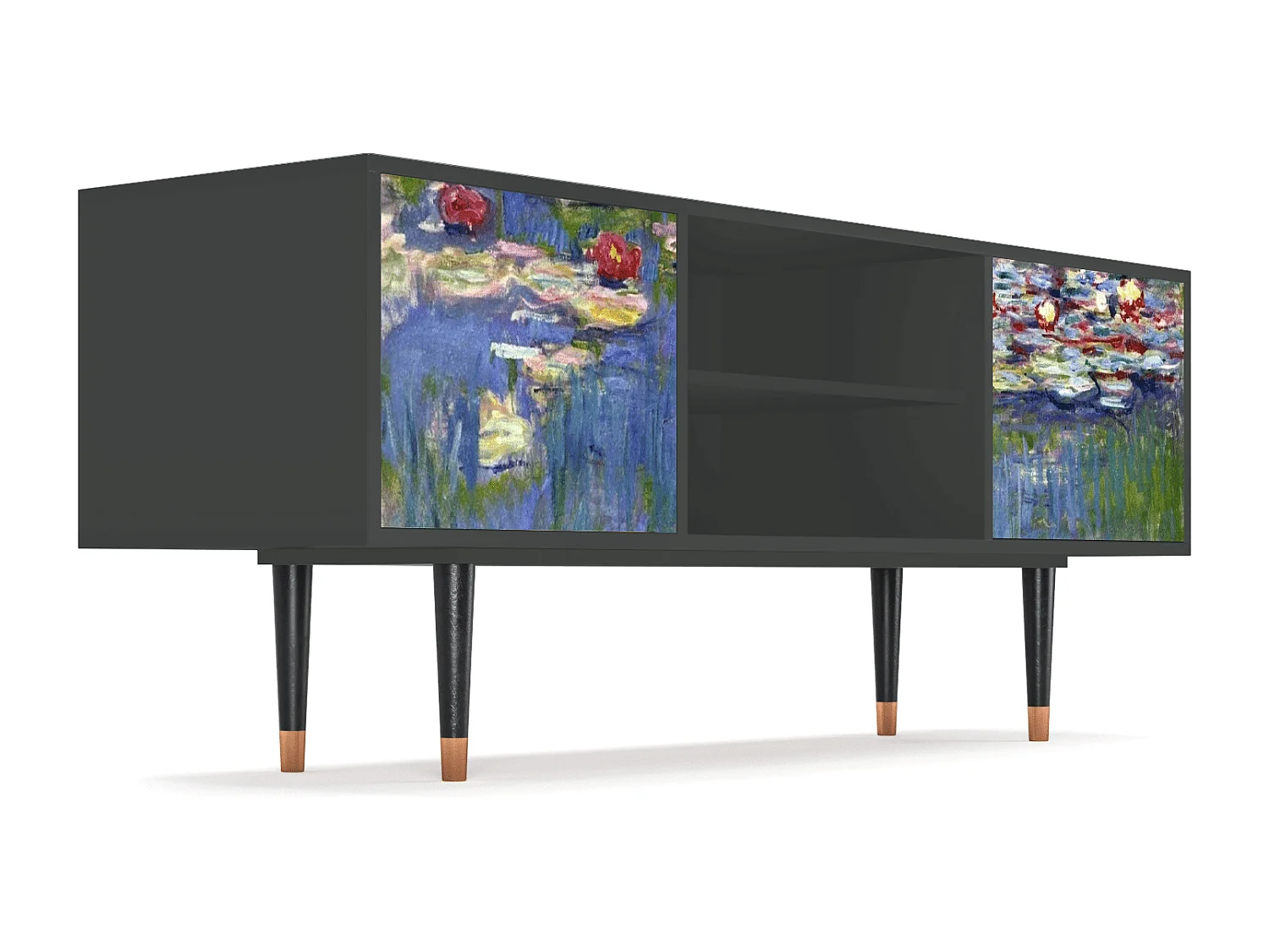 Meuble TV - 170х69х48 cm - T2 - The water lily pond  , Anthracite