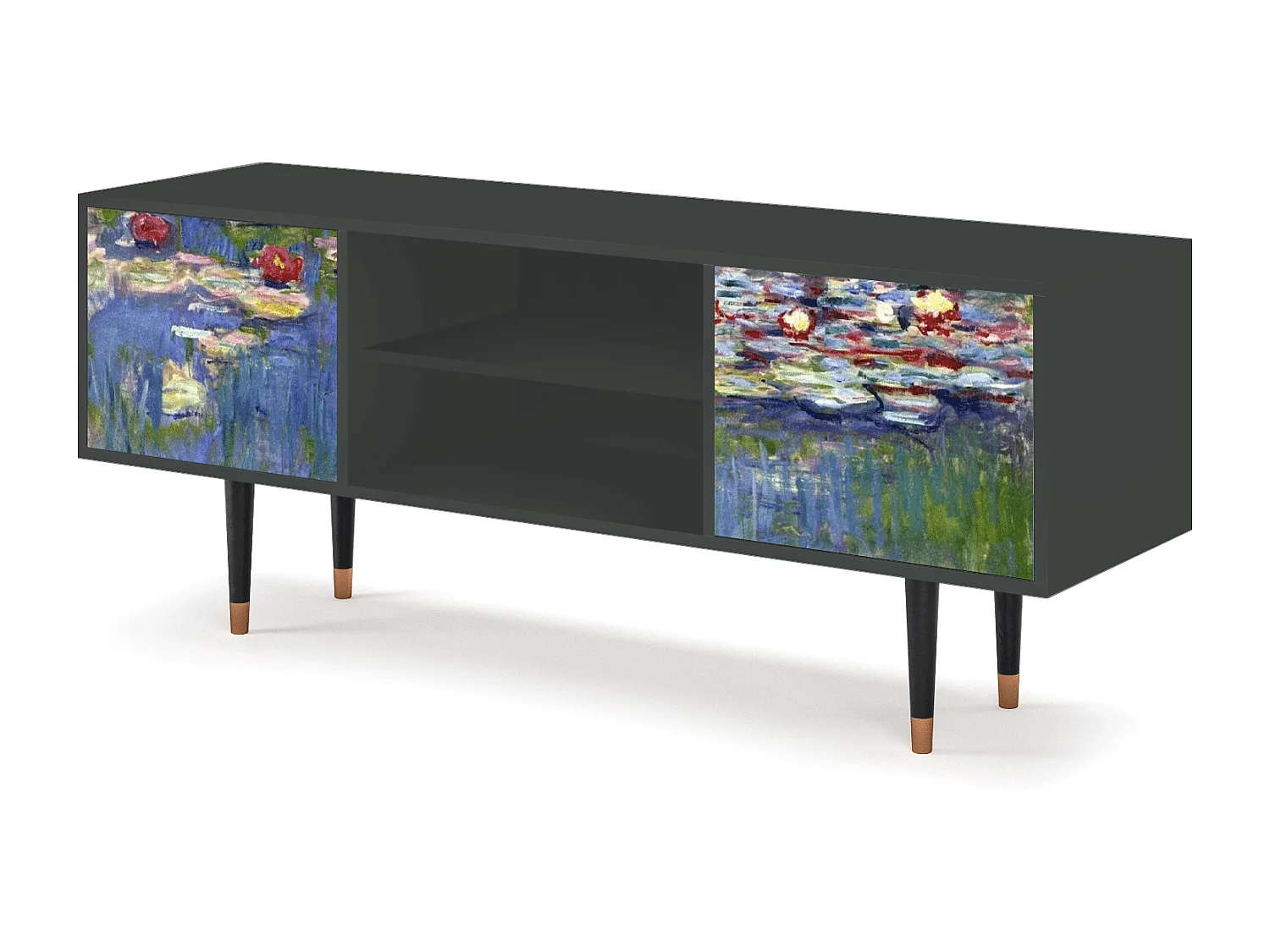 Mueble de TV - 170х69х48 cm - T2 - The water lily pond  , Antracita