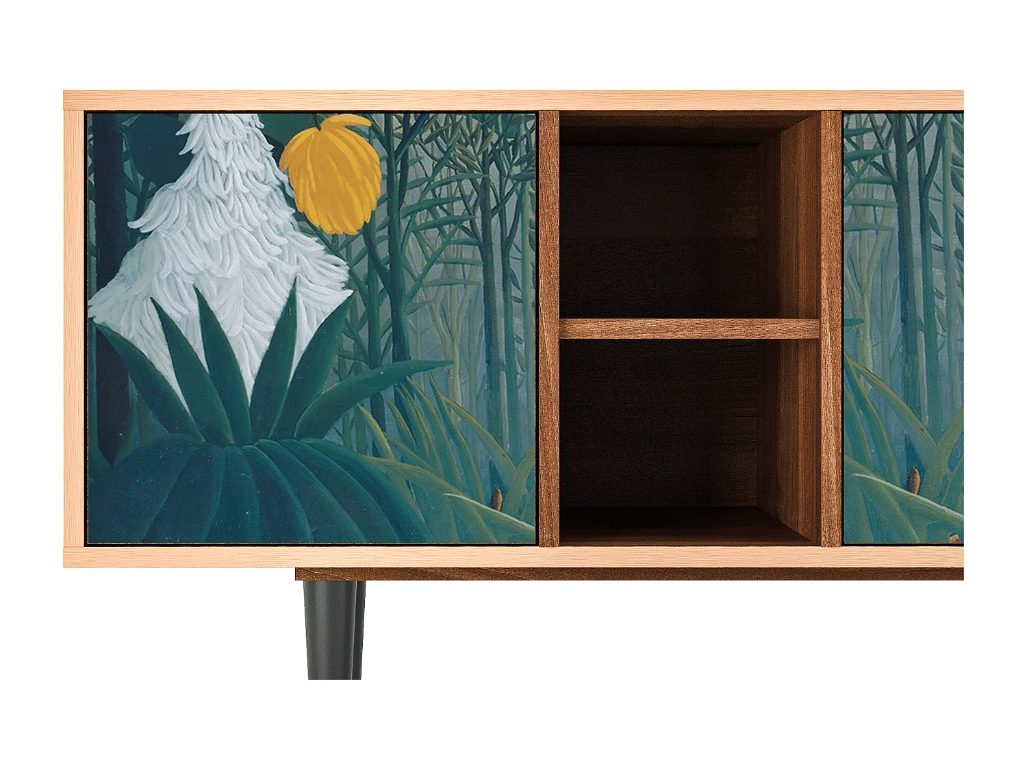 Meuble TV - 150х69х41 cm - T5 - The Repast of the Lion, Noyer