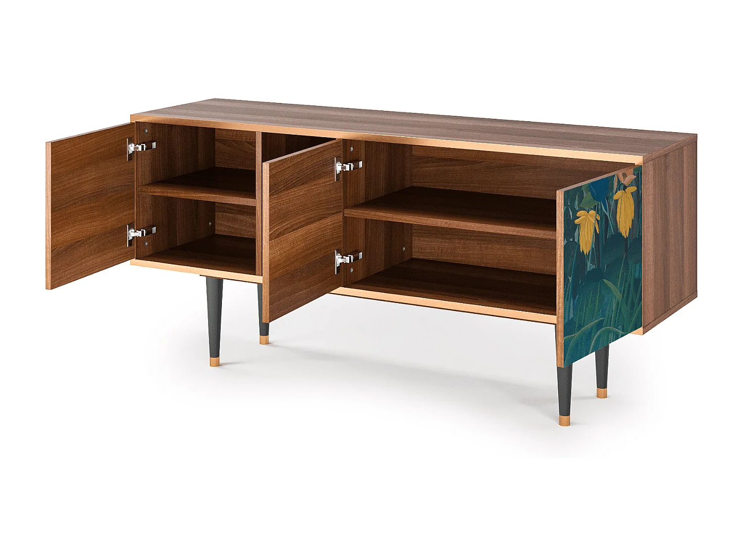 Meuble TV - 150х69х41 cm - T5 - The Repast of the Lion, Noyer