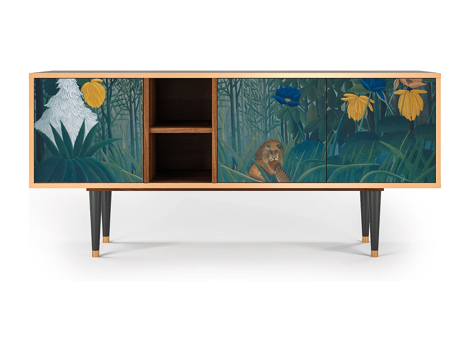 Mueble de TV - 150х69х41 cm - T5 - The Repast of the Lion, Nogueira