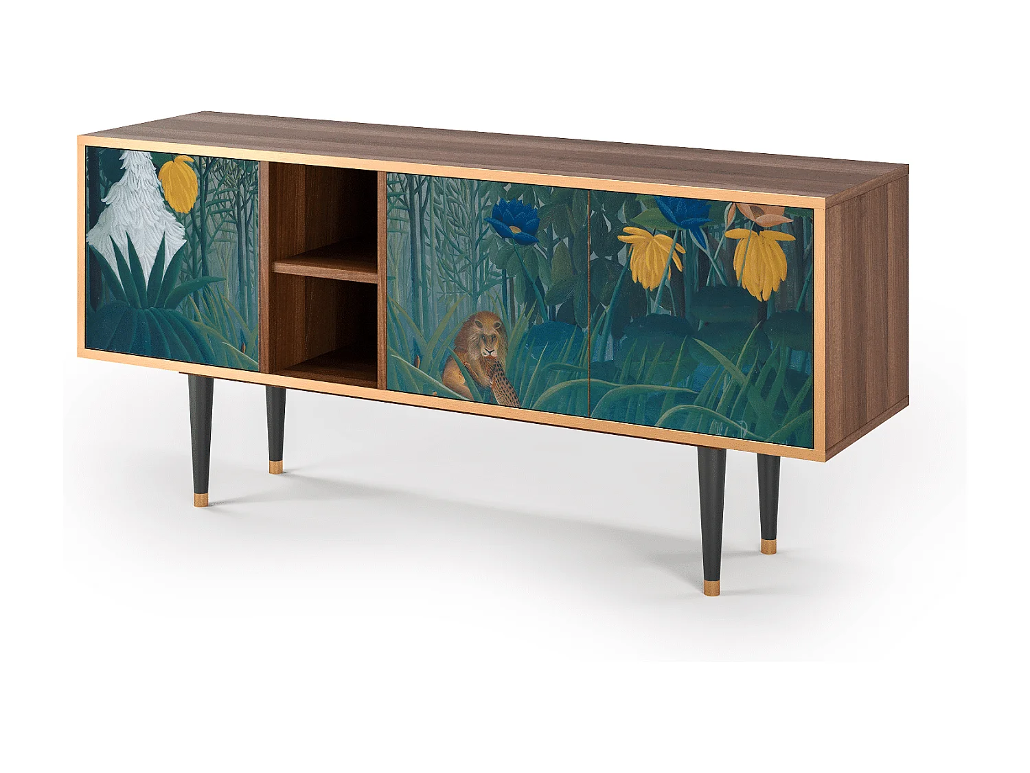 Mueble de TV - 150х69х41 cm - T5 - The Repast of the Lion, Nogueira