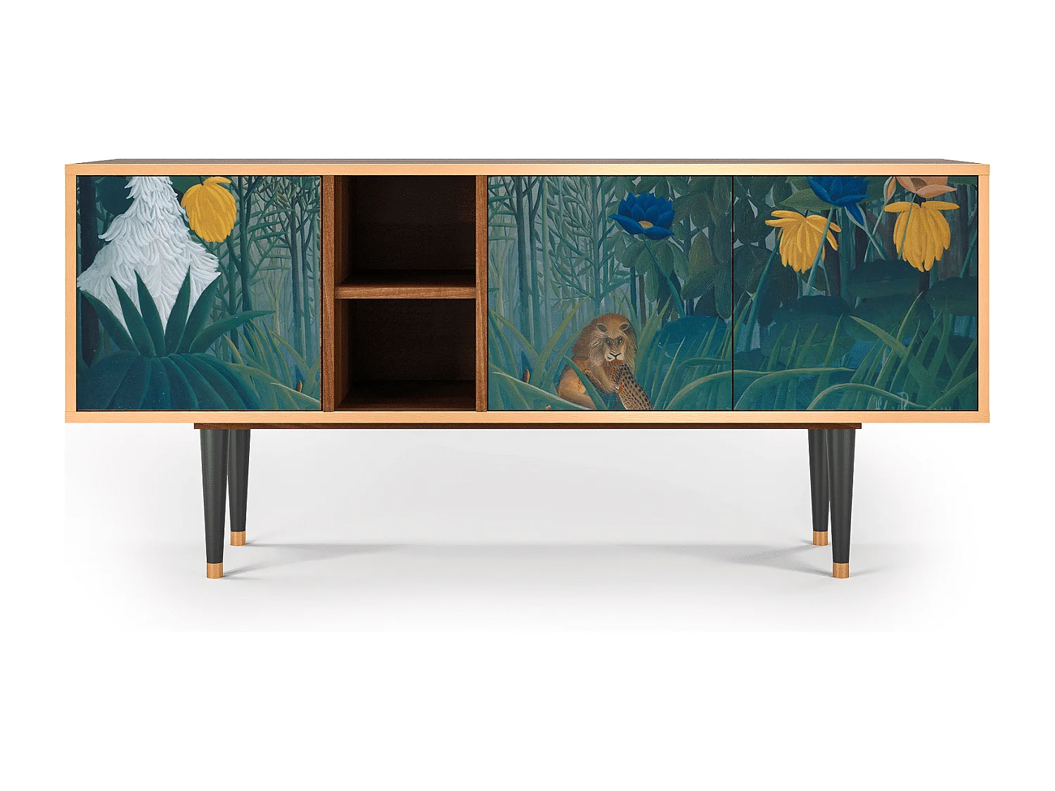 Meuble TV - 150х69х41 cm - T5 - The Repast of the Lion, Noyer