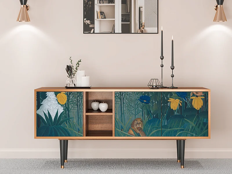 Meuble TV - 150х69х41 cm - T5 - The Repast of the Lion, Noyer