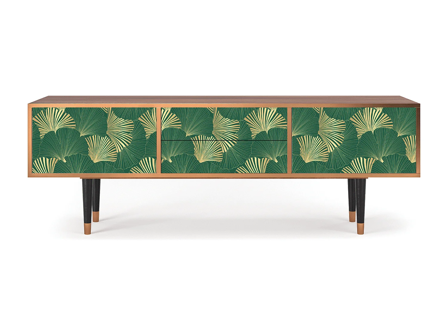 Mueble de TV - 170х59х48 cm - T4 - Gold Ginkgo, Nogal