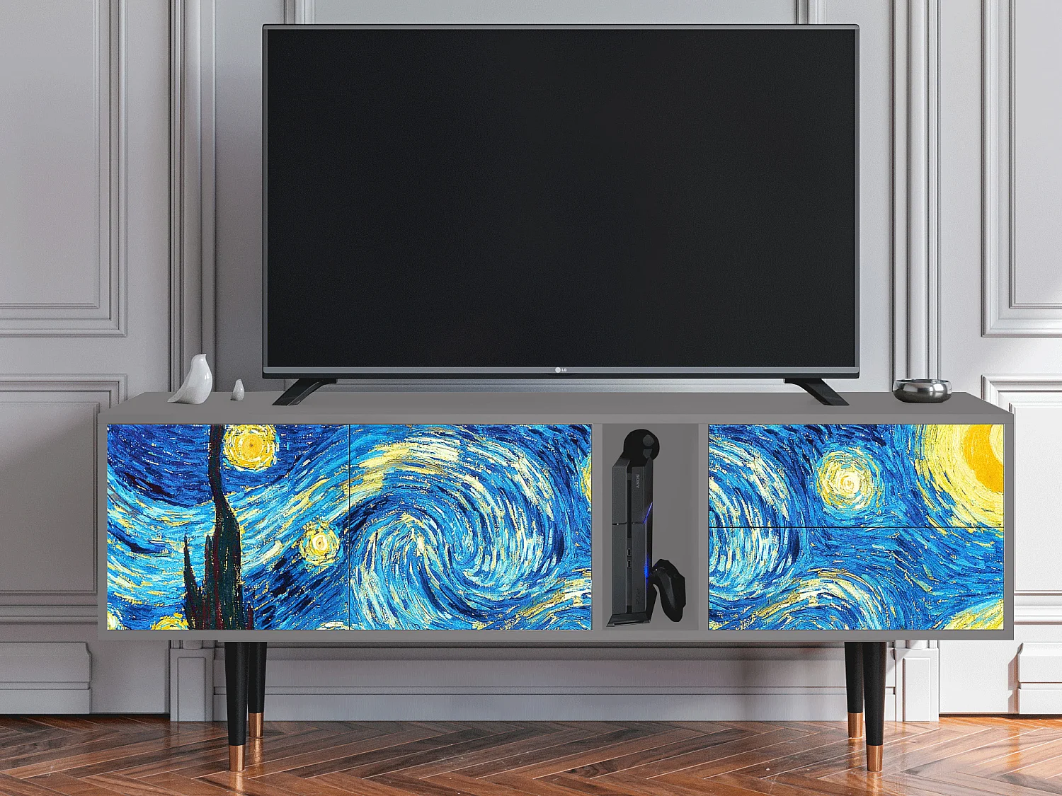 Mueble de TV - 170х69х48 cm - T1 - The Starry Night  , Gris