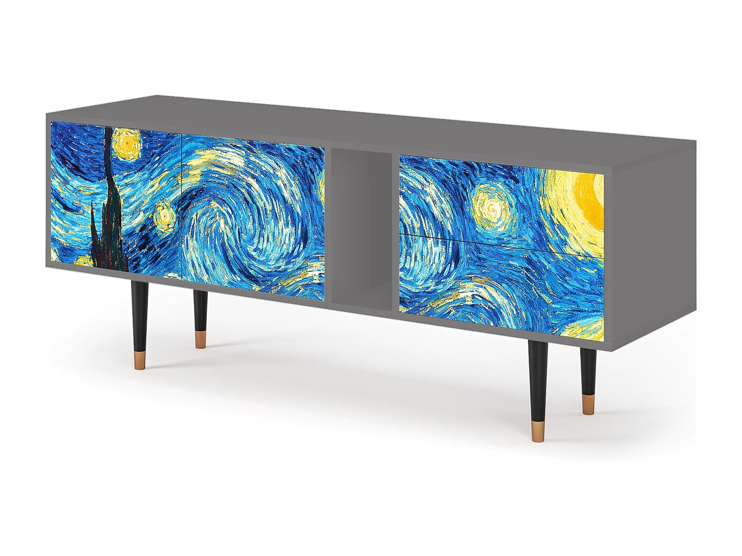 Mueble de TV - 170х69х48 cm - T1 - The Starry Night  , Cinza