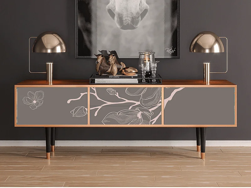 TV-Möbel - 170х59х48 cm - T4 - Cherry Blossom, Walnuss