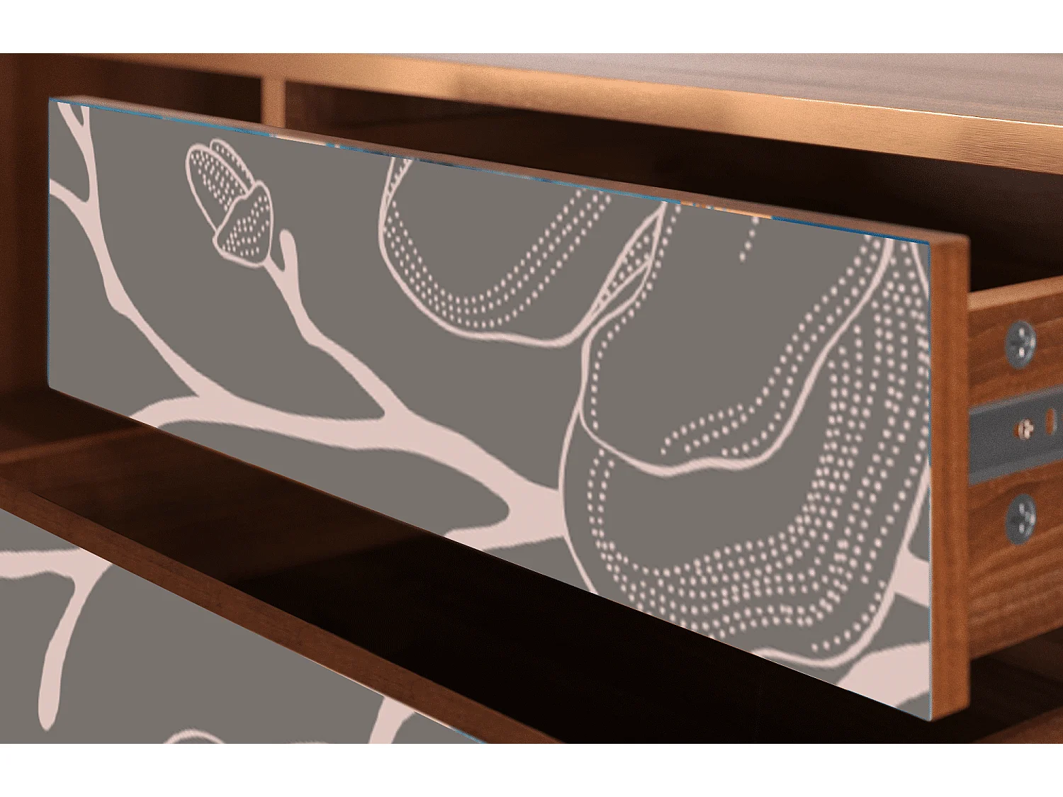 Meuble TV - 170х59х48 cm - T4 - Cherry Blossom, Noyer