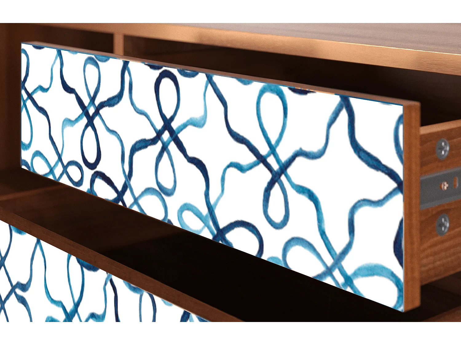 Mobile TV - 170х59х48 cm - T4 - Marine Strings, Noce