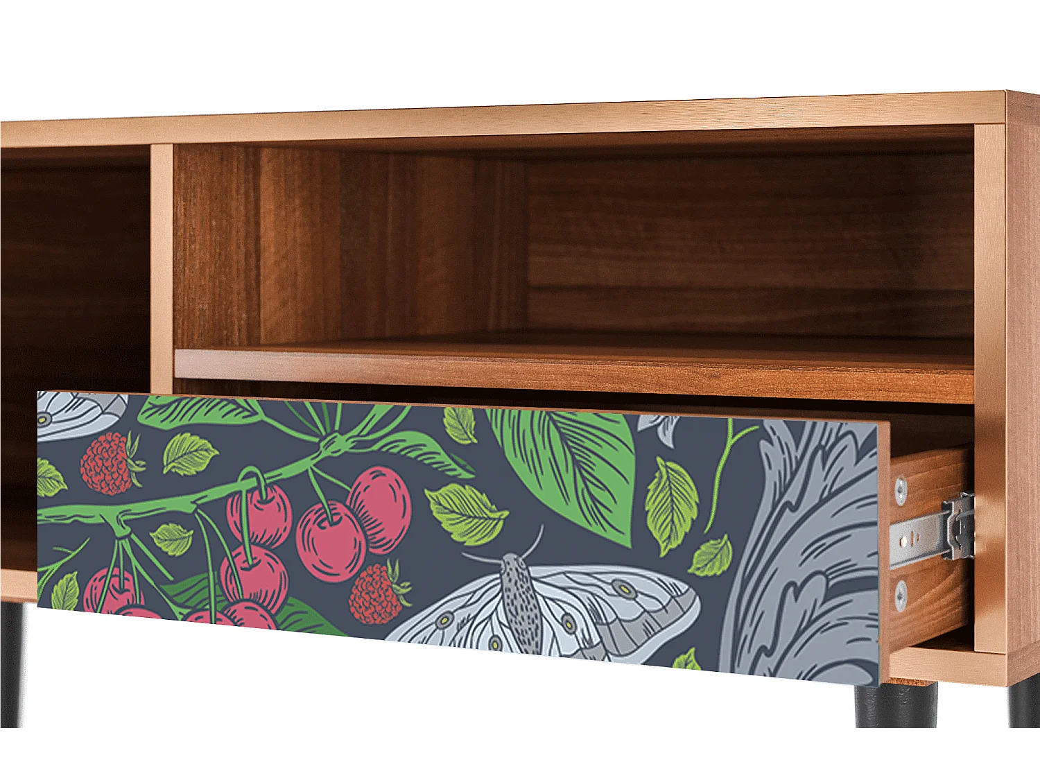 Meuble TV - 115х59х48 cm - T3 - Summer Berries, Noyer