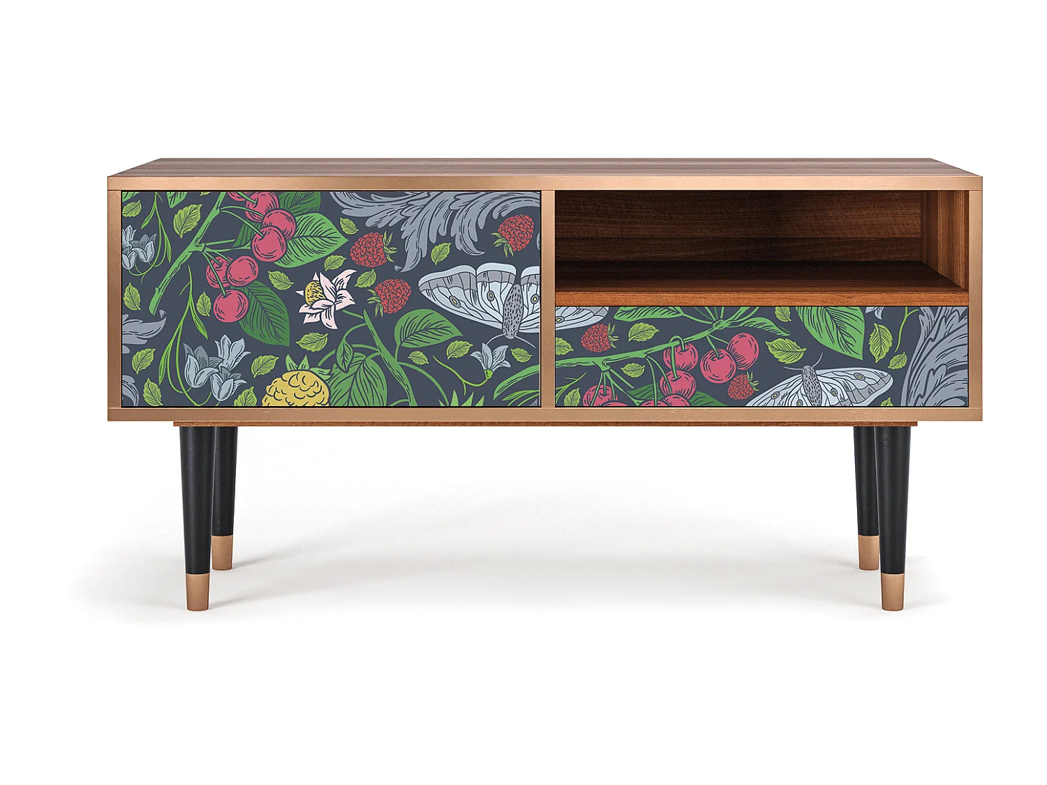 TV-meubel - 115х59х48 cm - T3 - Summer Berries, Walnoot