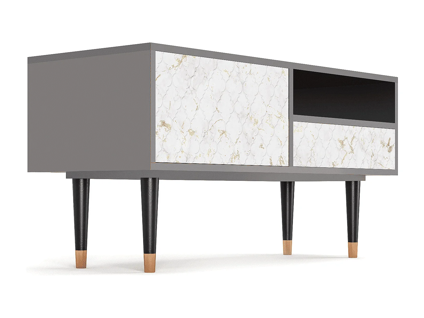 Mobile TV - 115х59х48 cm - T3 - Sweet Cotton, Grigio