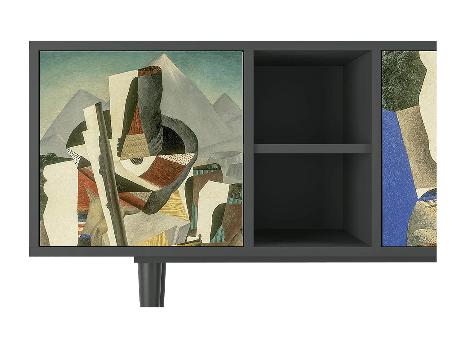 Meuble TV - 150х69х41 cm - T5 - The Cubist Paintings , Anthracite