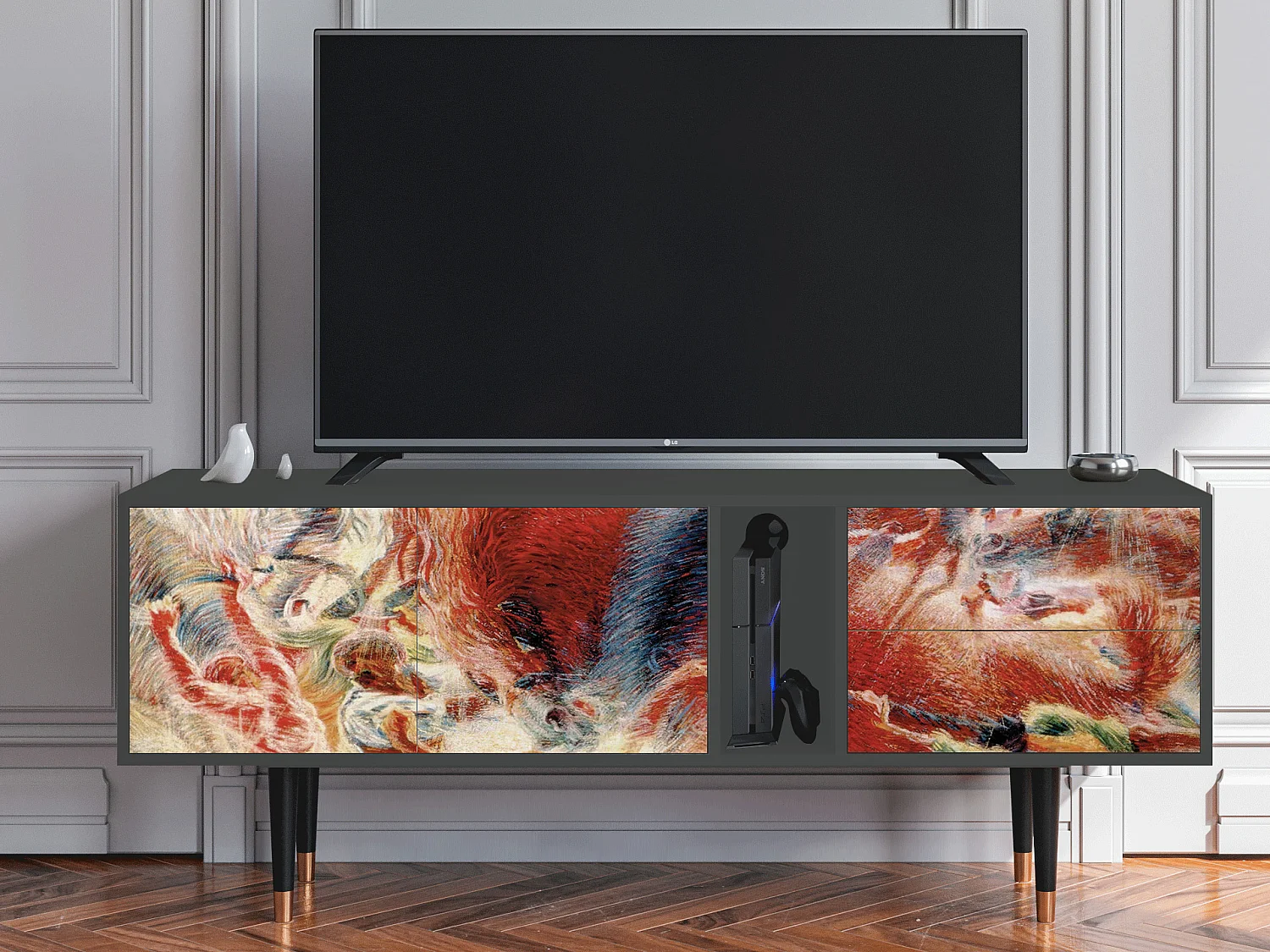 Meuble TV - 170х69х48 cm - T1 - The City Rises, Anthracite