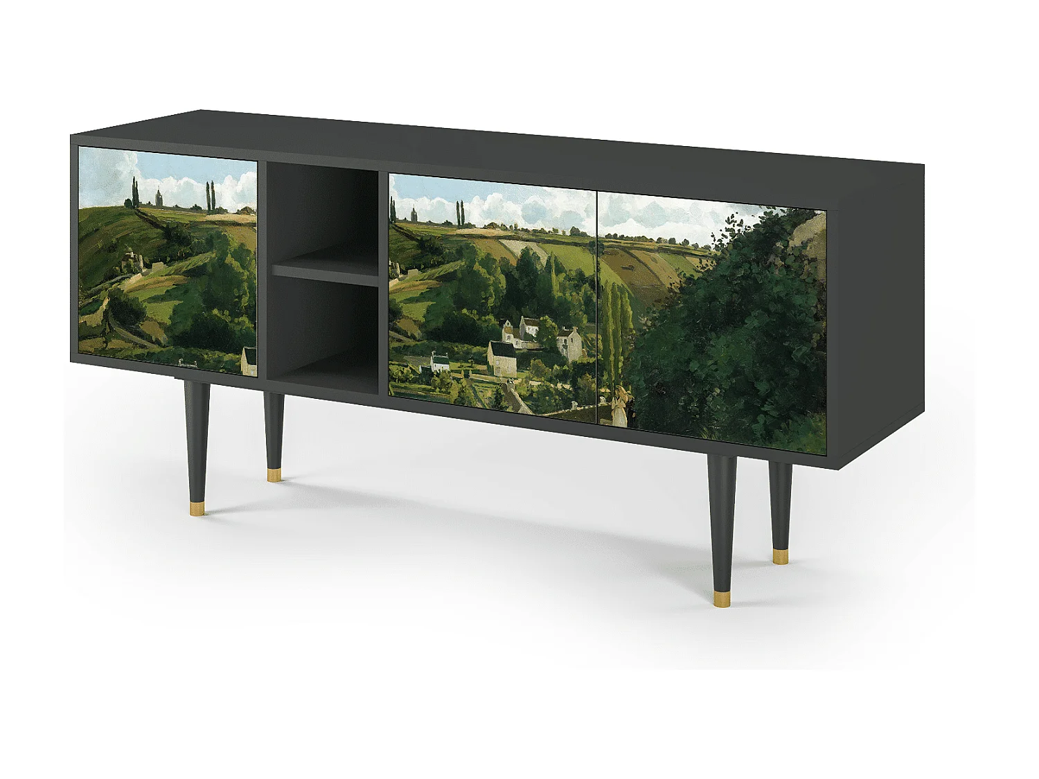 Mueble de TV - 150х69х41 cm - T5 - Jalais Hill by Pissarro, Antracita