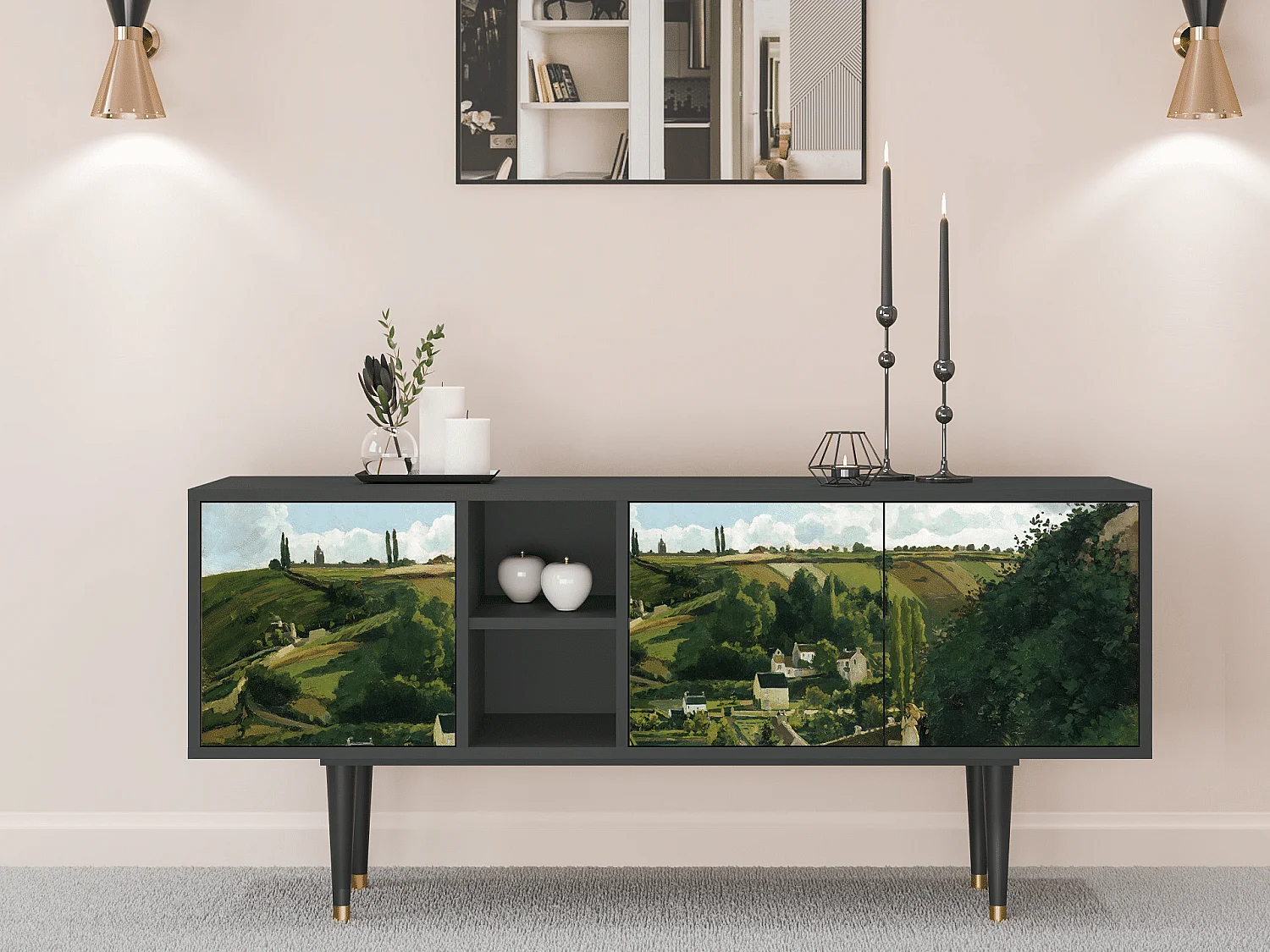 Meuble TV - 150х69х41 cm - T5 - Jalais Hill by Pissarro, Anthracite