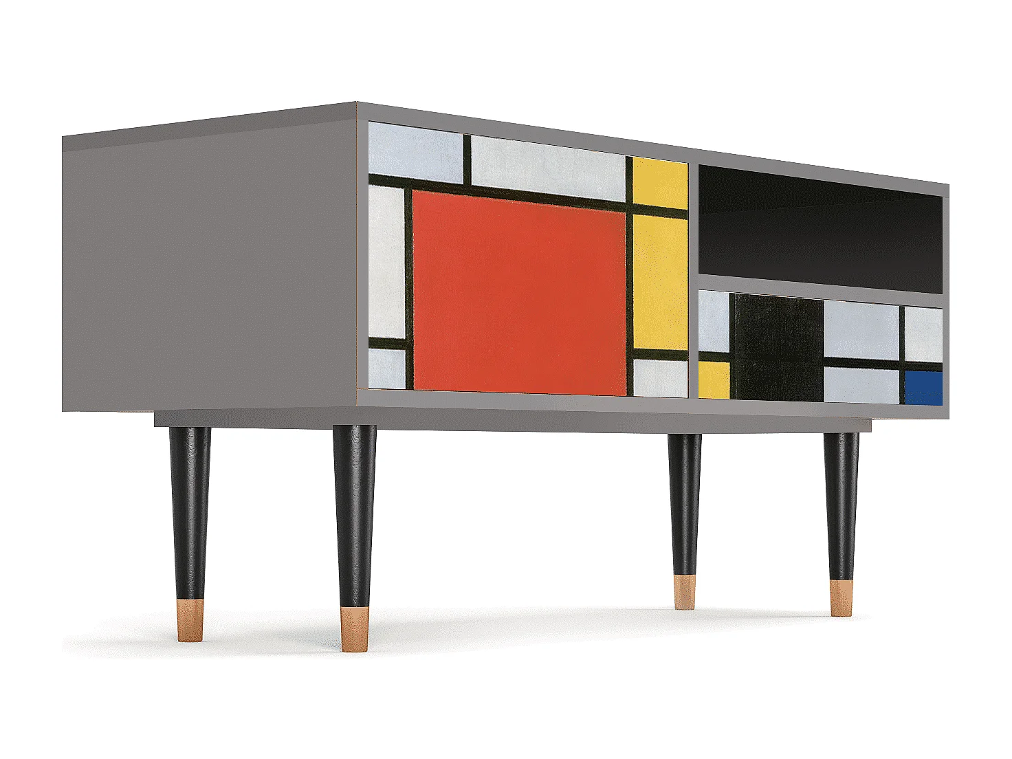 Meuble TV - 115х59х48 cm - T3 - Composition, Gris