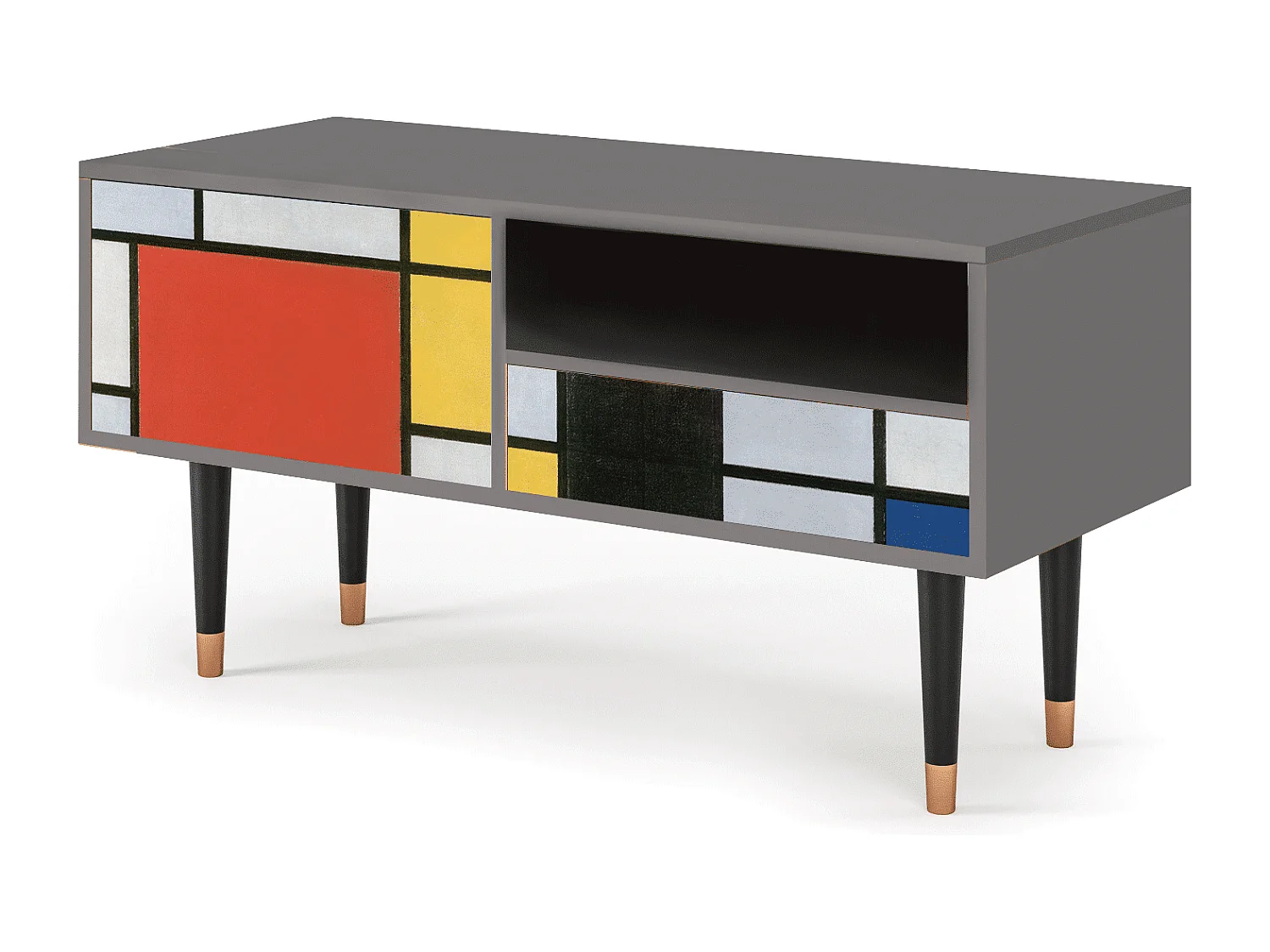 Szafka RTV - 115х59х48 cm - T3 - Composition, Szary