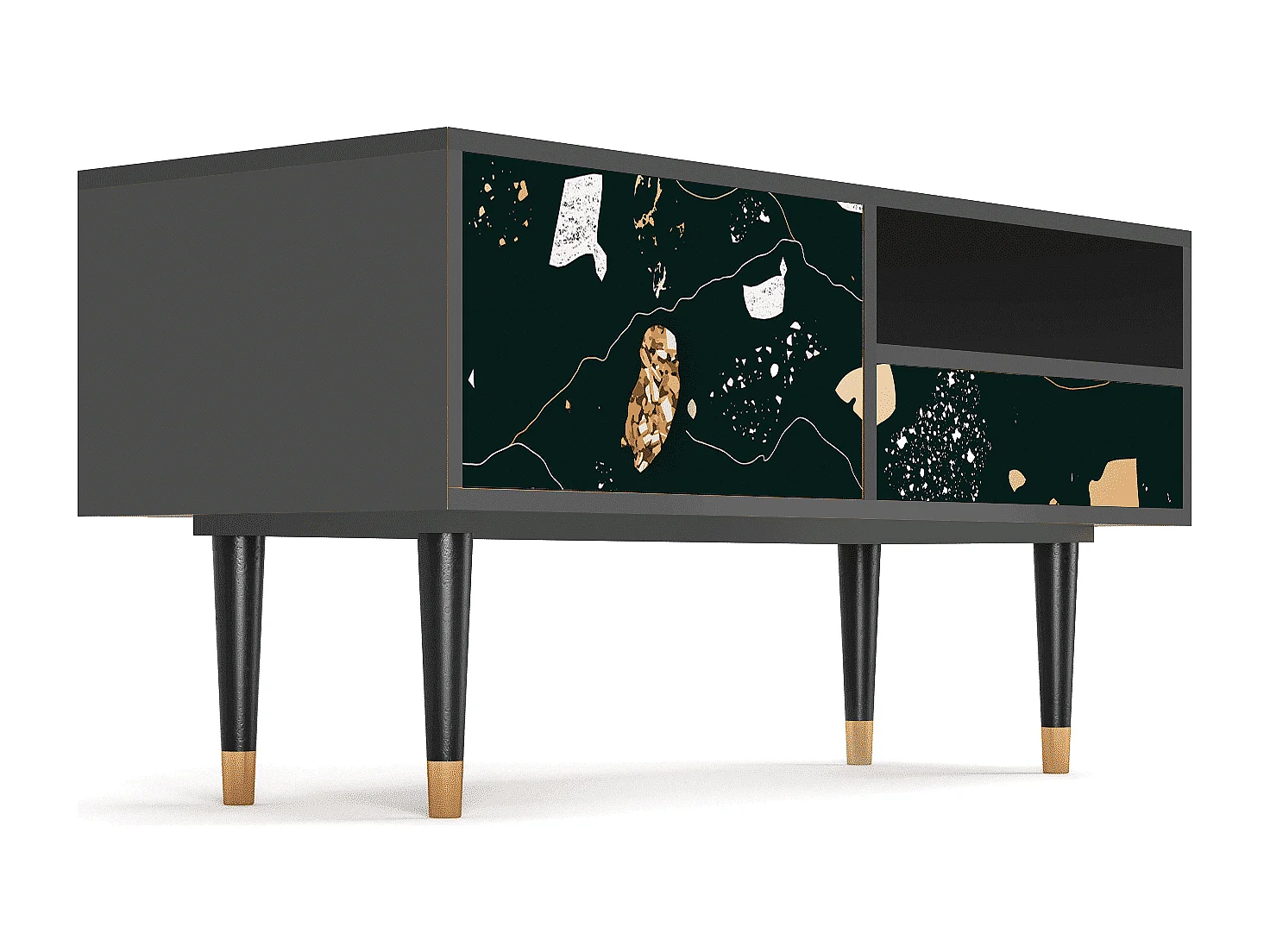 Mueble de TV - 115х59х48 cm - T3 - Space Rocks, Antracite