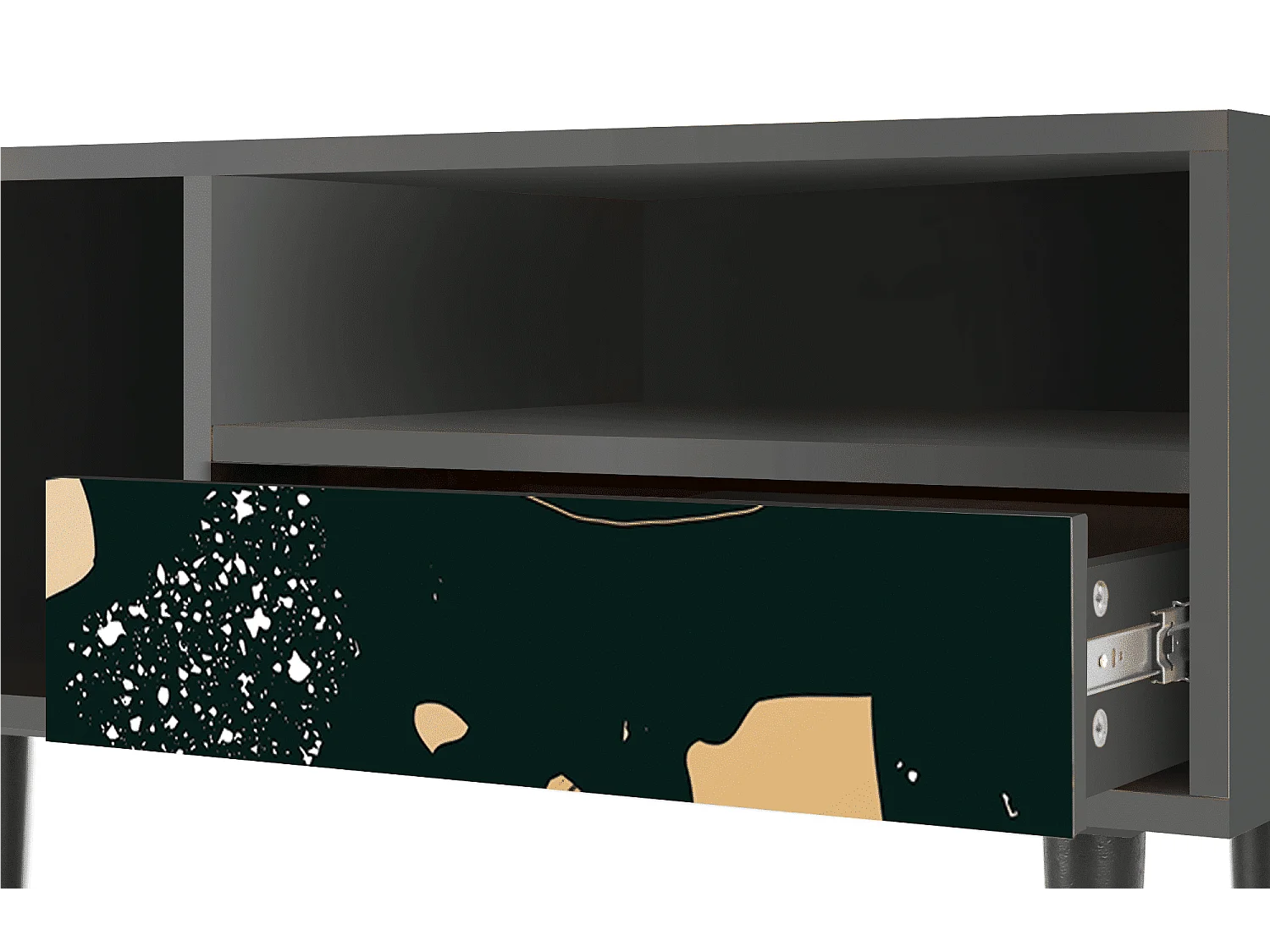 Mueble de TV - 115х59х48 cm - T3 - Space Rocks, Antracite