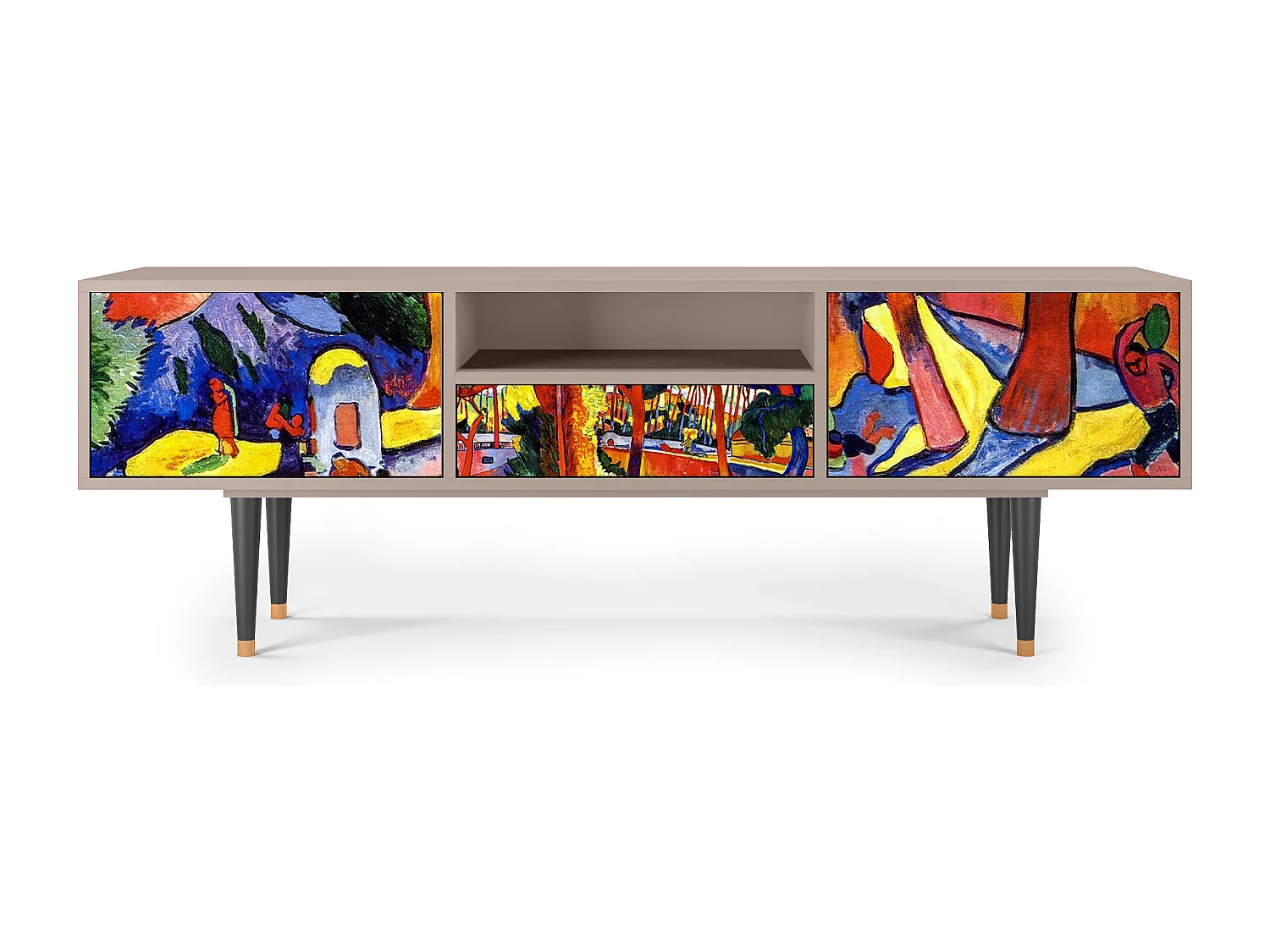 Szafka RTV - 170х59х41 cm - T6 - The Turning Road, Latte