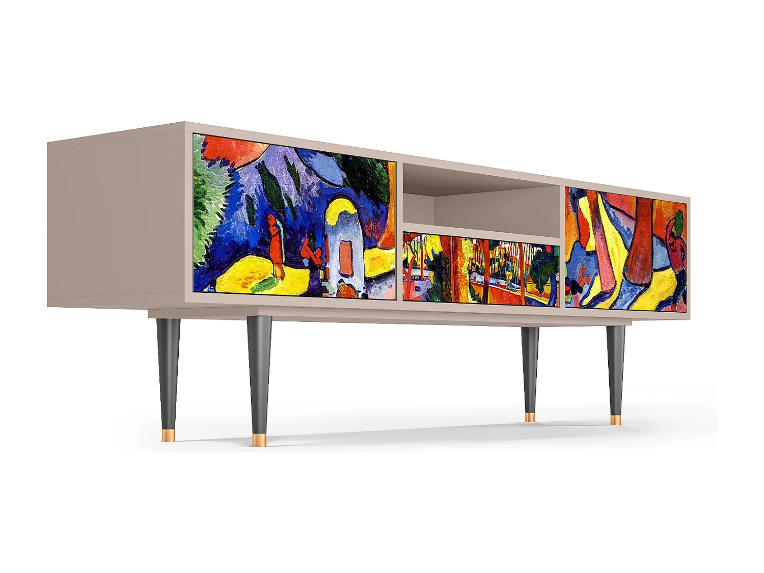 Szafka RTV - 170х59х41 cm - T6 - The Turning Road, Latte