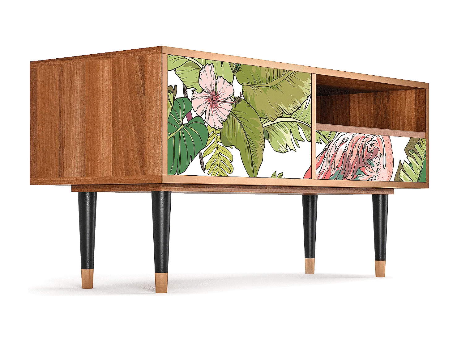 TV-Möbel - 115х59х48 cm - T3 - Sweet Flamingo, Walnuss