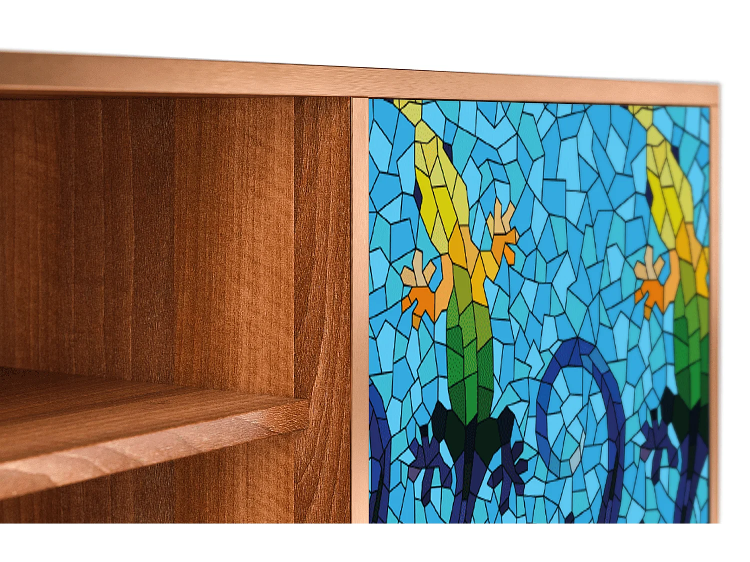 TV-Möbel - 170х69х48 cm - T2 - Gaudi's Lizard, Walnuss