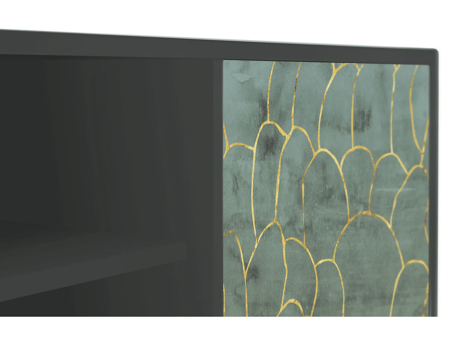 Meuble TV - 170х69х48 cm - T2 - Magnificent Water Lily, Anthracite