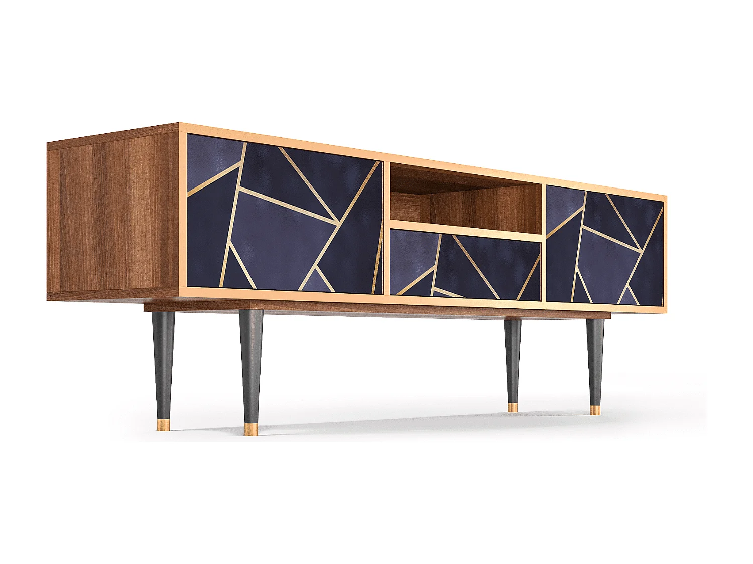 Meuble TV - 170х59х41 cm - T6 - The Amethyst, Noyer