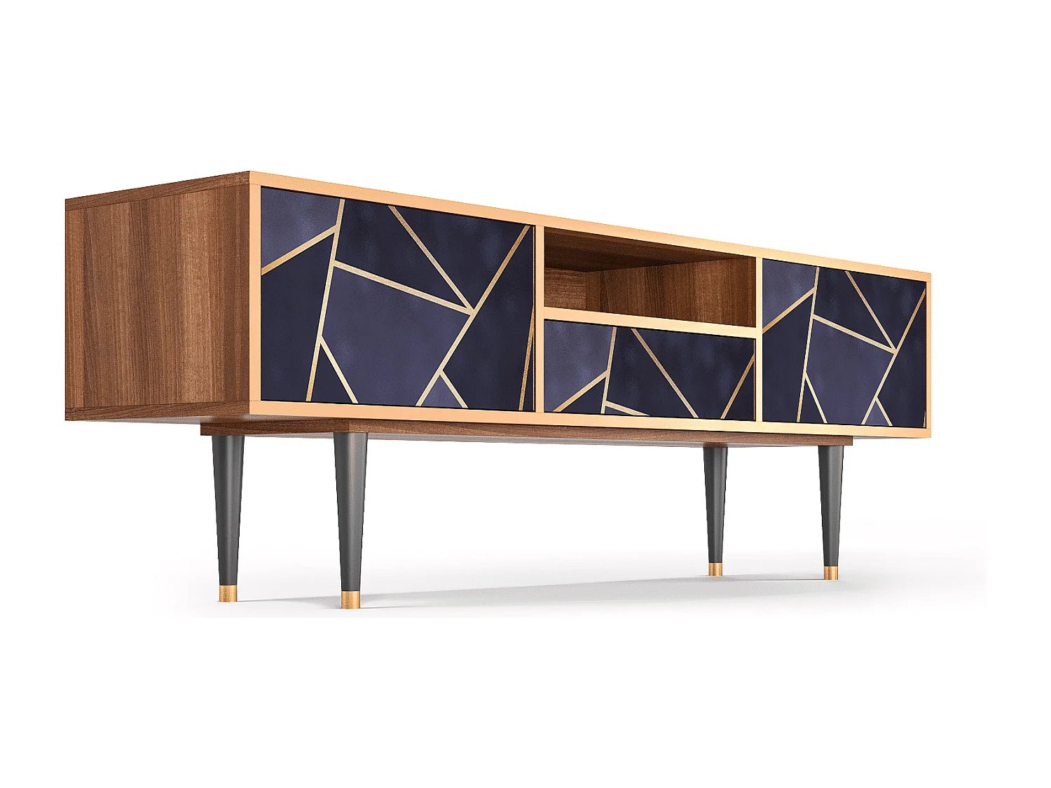 Meuble TV - 170х59х41 cm - T6 - The Amethyst, Noyer