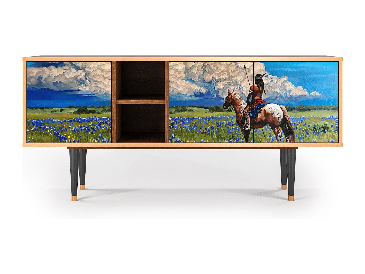 Meuble TV - 150х69х41 cm - T5 - Thunderheads by Dean, Noyer