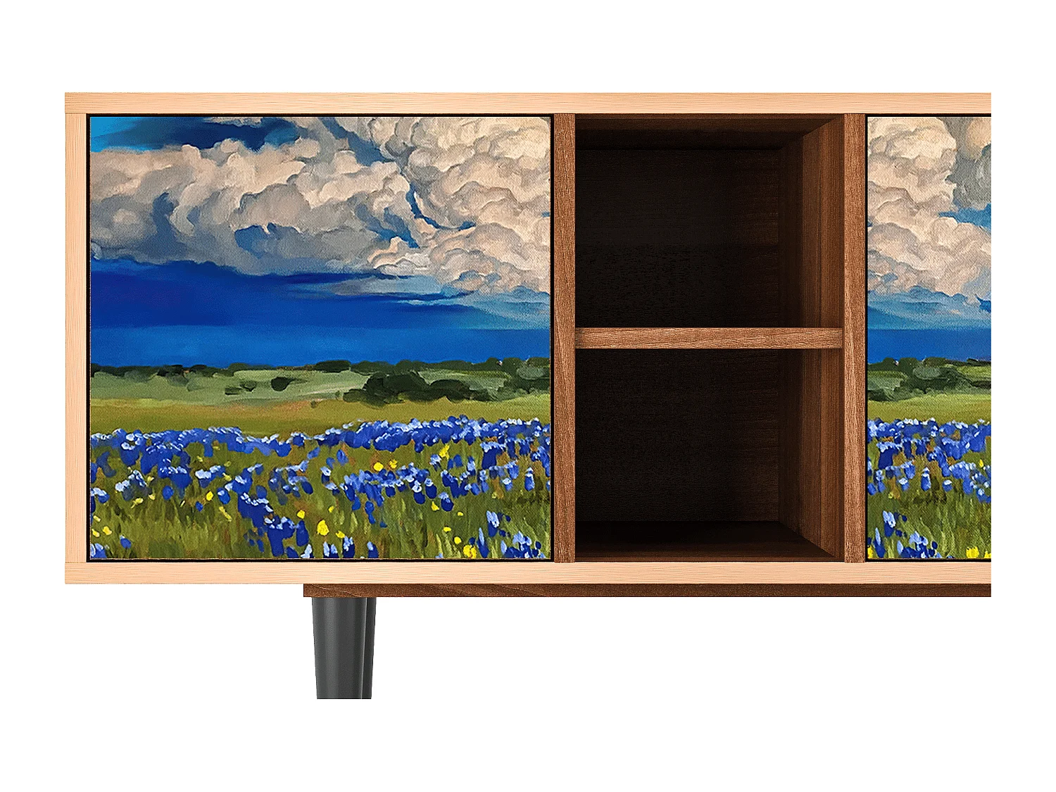 Meuble TV - 150х69х41 cm - T5 - Thunderheads by Dean, Noyer