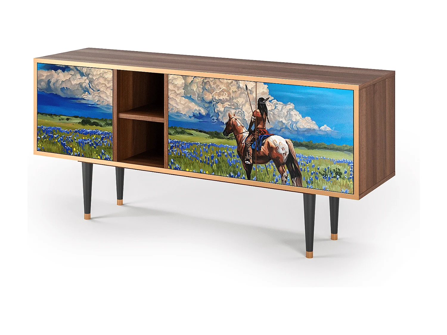 Meuble TV - 150х69х41 cm - T5 - Thunderheads by Dean, Noyer