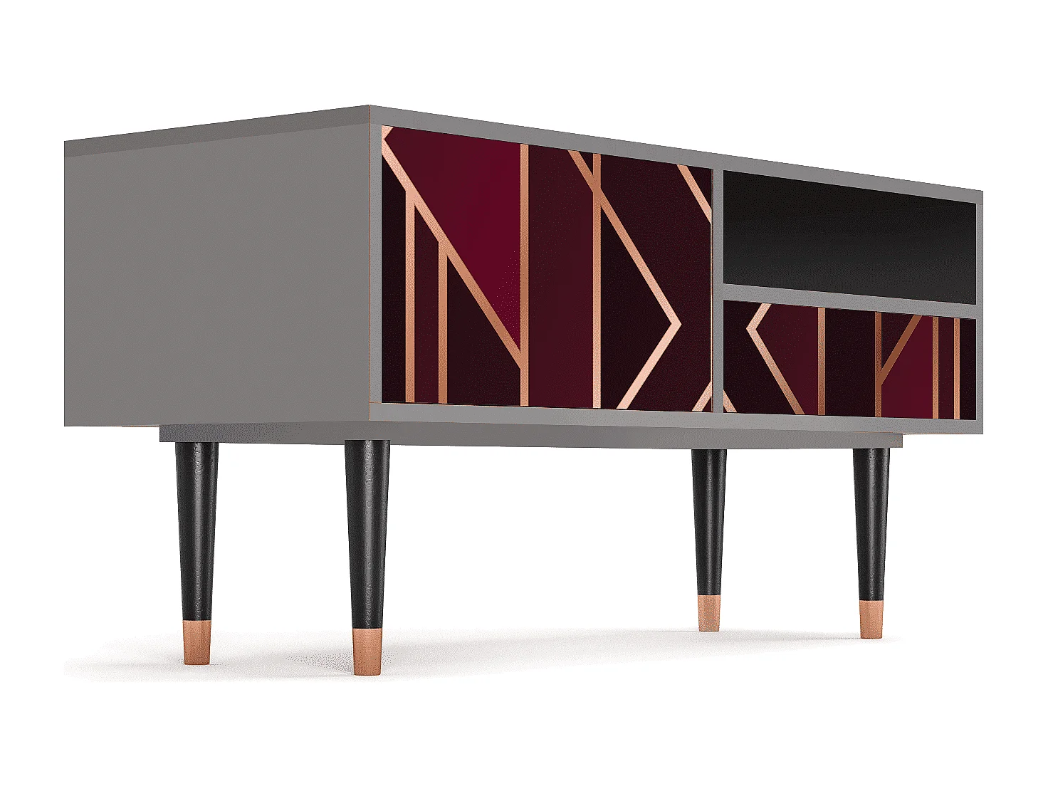 TV-Möbel - 115х59х48 cm - T3 - Burgundy Jewelery, Grau