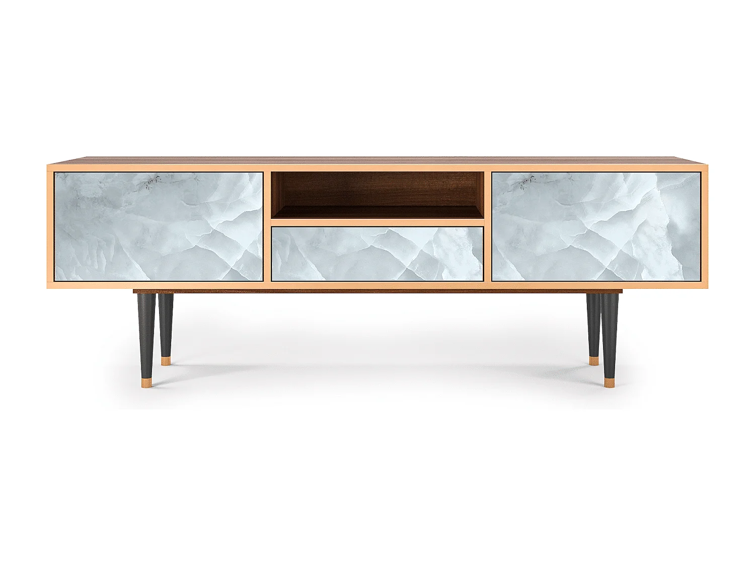 TV-meubel - 170х59х41 cm - T6 - The Onyx, Walnoot