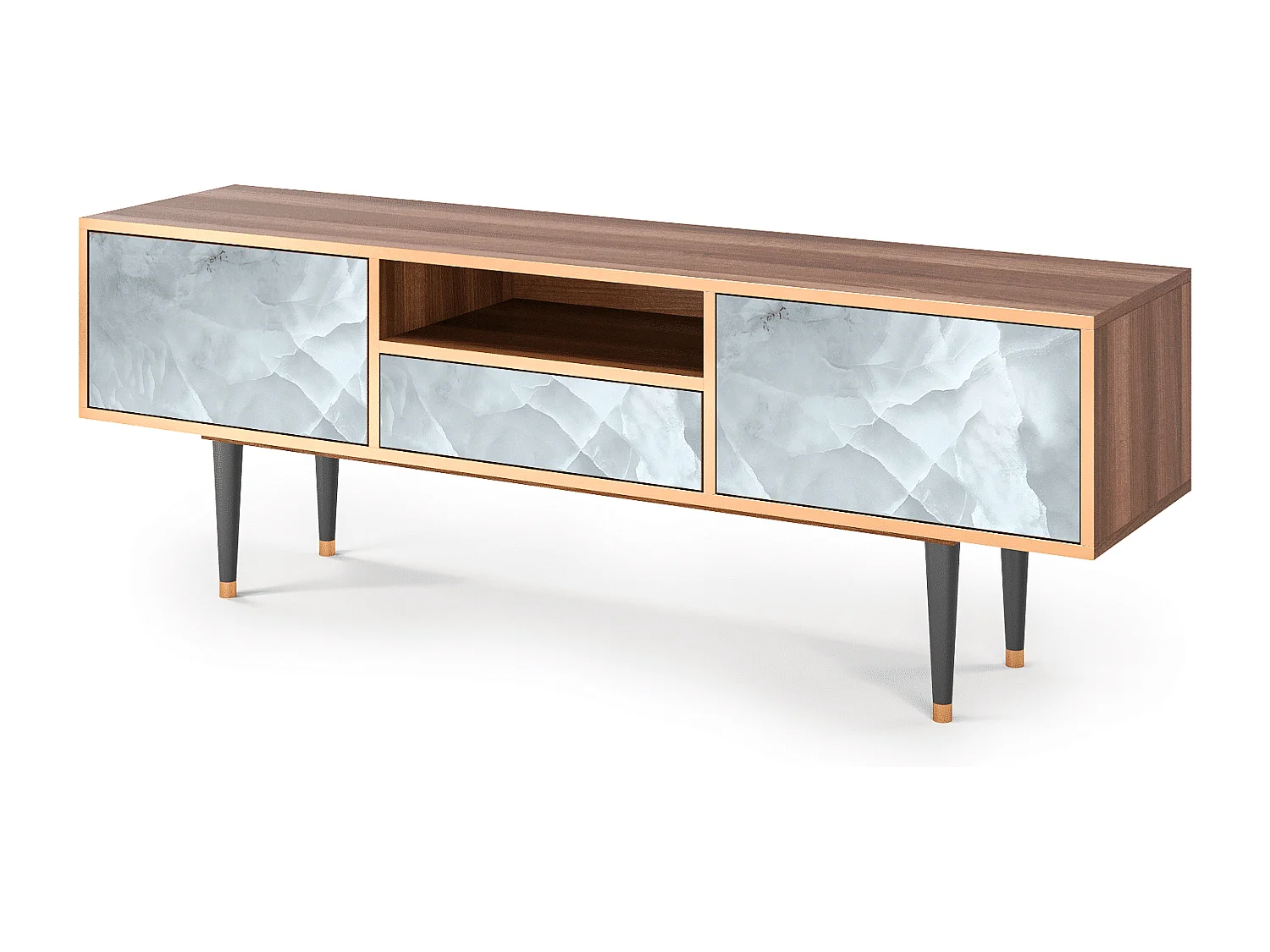 TV-meubel - 170х59х41 cm - T6 - The Onyx, Walnoot