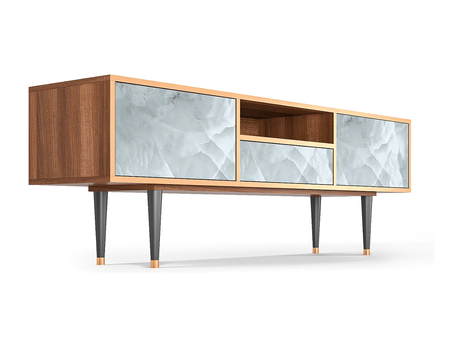 TV-meubel - 170х59х41 cm - T6 - The Onyx, Walnoot