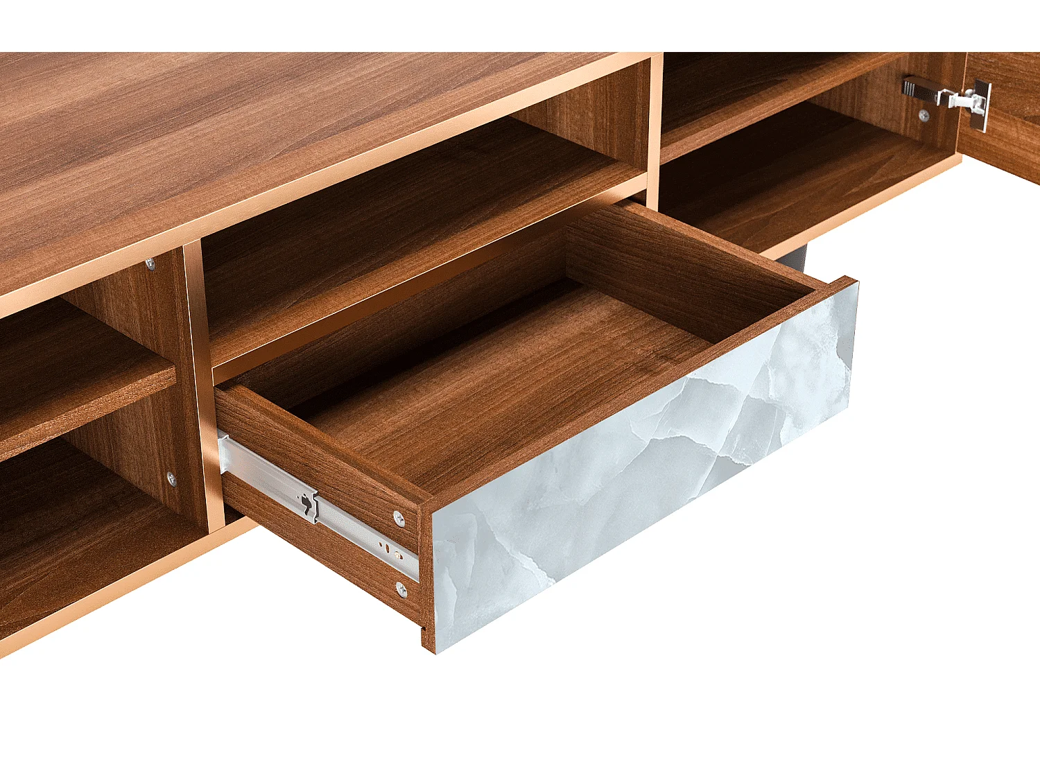 TV-meubel - 170х59х41 cm - T6 - The Onyx, Walnoot