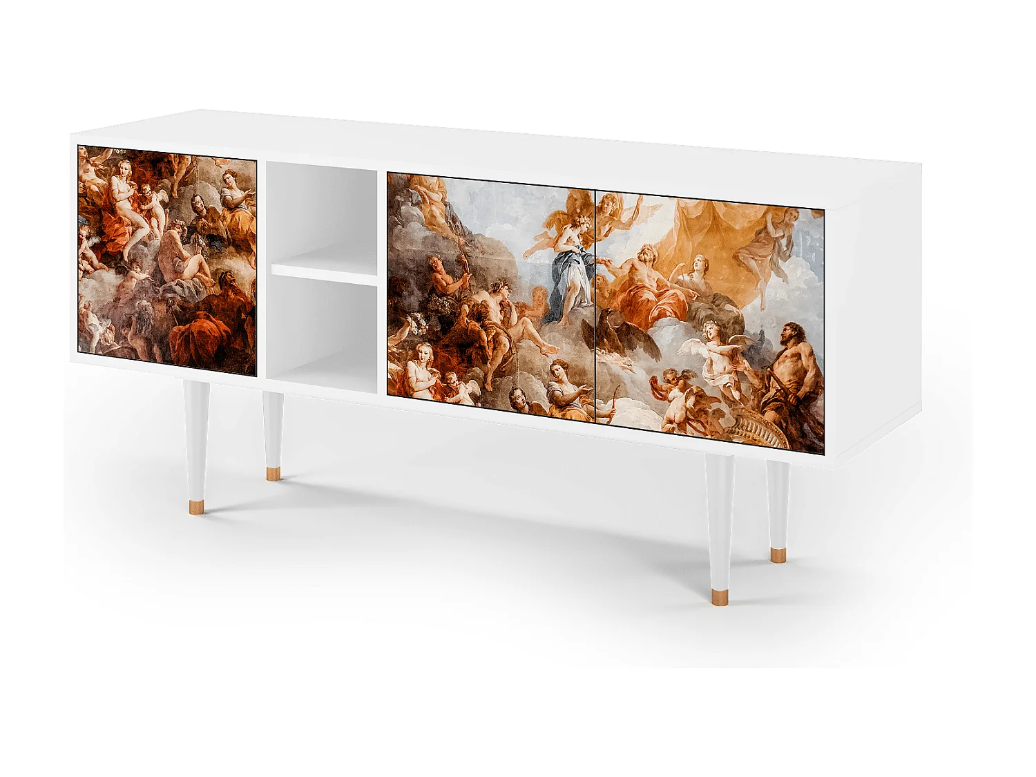 Mueble de TV - 150х69х41 cm - T5 - Versailles, Branco