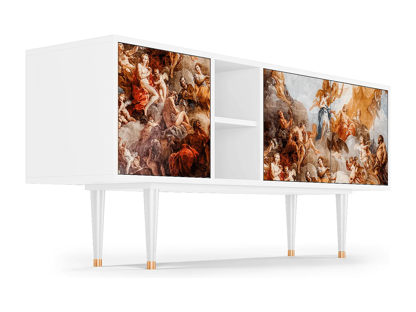 Mueble de TV - 150х69х41 cm - T5 - Versailles, Branco