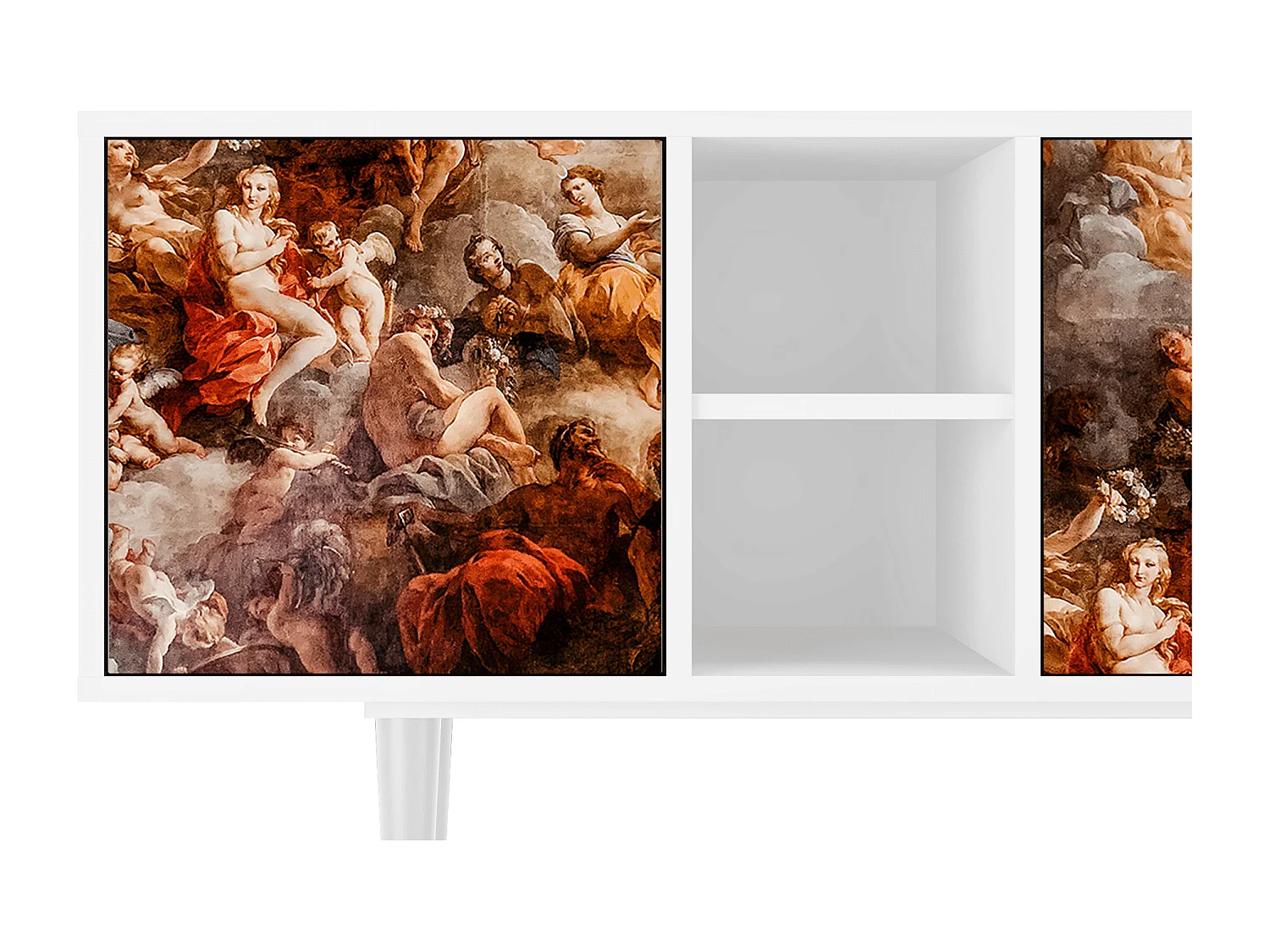 Mueble de TV - 150х69х41 cm - T5 - Versailles, Branco